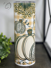 Load image into Gallery viewer, Pumpkin &amp; Plaid 20oz Skinny Tumbler