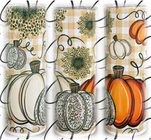 Load image into Gallery viewer, Pumpkin &amp; Plaid 20oz Skinny Tumbler