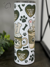 Load image into Gallery viewer, Puppucinos 20oz Skinny Tumbler