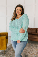 Load image into Gallery viewer, Relax With Me Knit Top in Aqua