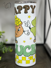 Load image into Gallery viewer, Retro Happy Go Lucky 20oz Skinny Tumbler