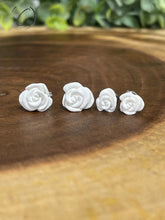 Load image into Gallery viewer, Rose White Stud Earrings