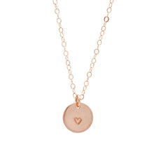 Load image into Gallery viewer, Heart Disc Necklace