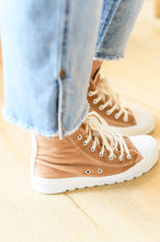 Load image into Gallery viewer, Velvet High Tops in Tan by Corkys