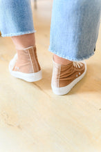 Load image into Gallery viewer, Velvet High Tops in Tan by Corkys
