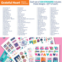 Load image into Gallery viewer, Grateful Heart Stickers | Gratitude, Positive, Good Vibes, Encouraging, Etc.