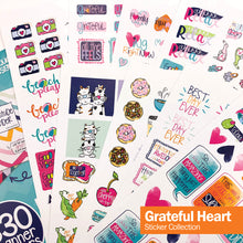 Load image into Gallery viewer, Grateful Heart Stickers | Gratitude, Positive, Good Vibes, Encouraging, Etc.