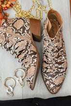 Load image into Gallery viewer, Sadie Ankle Boots In Snakeskin
