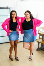 Load image into Gallery viewer, Mid Rise Overlapping Distressed Denim Judy Blue Skort