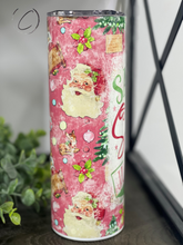 Load image into Gallery viewer, Santa Stop Judging Me 20oz Skinny Tumbler