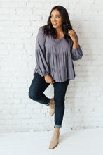 Load image into Gallery viewer, Sassy Swing Top in Charcoal