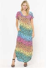 Load image into Gallery viewer, Safari Rainbow Maxi Dress