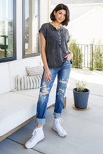 Load image into Gallery viewer, She's Alright Mineral Wash Sleeveless Henley
