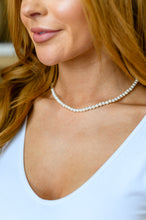 Load image into Gallery viewer, She's So Audrey Sterling Silver &amp; Faux Pearl Necklace