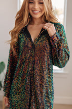 Load image into Gallery viewer, Shimmering Splendor Sequin Shirt Dress