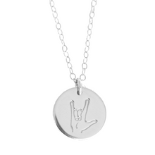 Load image into Gallery viewer, &#39;I Love You&#39; Disc Necklace