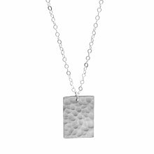 Load image into Gallery viewer, Hammered Rectangle Necklace