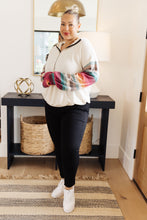 Load image into Gallery viewer, Skip and A Hop Rainbow Sleeve Half Zip Hoodie