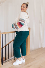 Load image into Gallery viewer, Skip and A Hop Rainbow Sleeve Half Zip Hoodie