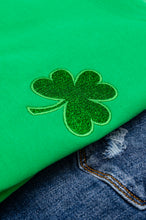 Load image into Gallery viewer, PREORDER: Embroidered Shamrock Glitter Sweatshirt in Two Colors