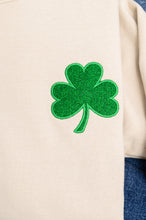 Load image into Gallery viewer, PREORDER: Embroidered Shamrock Glitter Sweatshirt in Two Colors