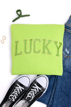 Load image into Gallery viewer, PREORDER: Embroidered Lucky Glitter Sweatshirt in Two Colors