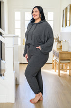 Load image into Gallery viewer, Stay Right Here Soft Knit Hoodie In Charcoal
