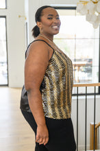 Load image into Gallery viewer, Stayin' Alive V-Neck Sequin Tank in Gold
