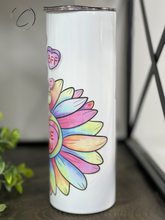Load image into Gallery viewer, Sunflower Conversation Hearts 20oz Skinny Tumbler