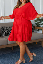 Load image into Gallery viewer, Sweet and Spicy Flutter Sleeve Dress