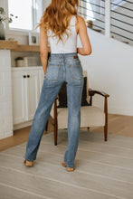 Load image into Gallery viewer, High Waist Slit Hem Straight Judy Blue Jeans