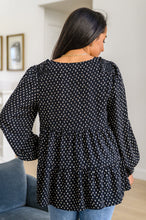 Load image into Gallery viewer, Tell Me I'm Yours Dot Print Tiered Blouse