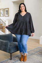 Load image into Gallery viewer, Tell Me I'm Yours Dot Print Tiered Blouse
