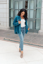 Load image into Gallery viewer, Tell Me After School Shacket in Teal
