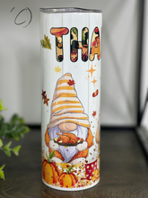 Load image into Gallery viewer, Thankful Gnomes 20oz Skinny Tumbler