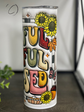 Load image into Gallery viewer, Thankful, Grateful &amp; Blessed Inflated 20oz Skinny Tumbler