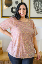 Load image into Gallery viewer, Times Square Sequin Short Sleeve Top In Gold