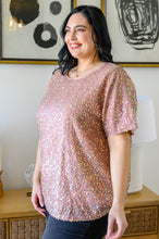 Load image into Gallery viewer, Times Square Sequin Short Sleeve Top In Gold