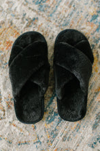 Load image into Gallery viewer, Toasty But Mostly Cozy Black Slippers