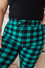 Load image into Gallery viewer, Your New Favorite Joggers in Teal Check