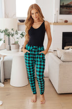 Load image into Gallery viewer, Your New Favorite Joggers in Teal Check