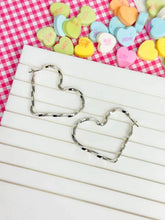 Load image into Gallery viewer, PREORDER: Twisted Heart Hoop Earrings in Two Colors