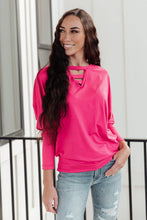 Load image into Gallery viewer, Lovely Ladder V Neck Top in Pink