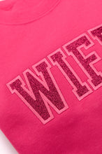 Load image into Gallery viewer, PREORDER: Embroidered Wifey Glitter Sweatshirt in Four Colors