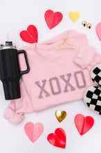 Load image into Gallery viewer, PREORDER: Embroidered XOXO Glitter Sweatshirt in Four Colors