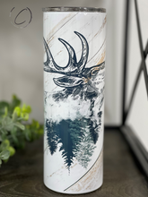 Load image into Gallery viewer, White Weathered Wood Elk 20oz Skinny Tumbler