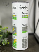 Load image into Gallery viewer, Word Puzzle Mood 20oz Skinny Tumbler