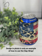 Load image into Gallery viewer, Watercolor Highland Cow Slap Wrap Can Cooler