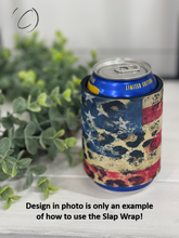 Load image into Gallery viewer, White Weathered Wood Elk Slap Wrap Can Cooler
