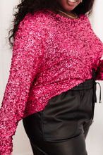 Load image into Gallery viewer, You Found Me Sequin Top in Fuchsia